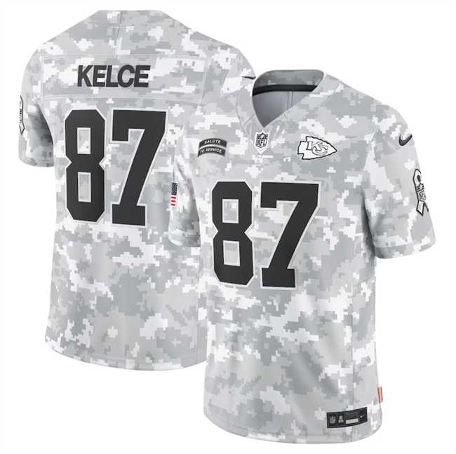 Men's Kansas City Chiefs #87 Travis Kelce 2024 Arctic Camo Salute To Service Limited Stitched Jersey Dyin,We sell and wholesale Men's Kansas City Chiefs #87 Travis Kelce 2024 Arctic Camo Salute To Service Limited Stitched Jersey Dyin on line form chian!